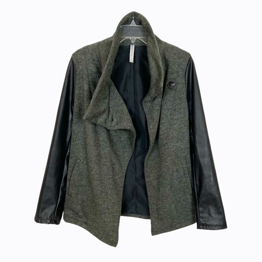 Fabletics ‘Milano’ Coat Mixed Media Black Large View 6